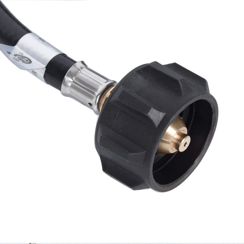 GasSaf 4 FT RV Propane Hose, Propane Pigtail Connector Hose QCC1 Connector- Acme x 1/4" Inverted Male Flare - Image 5